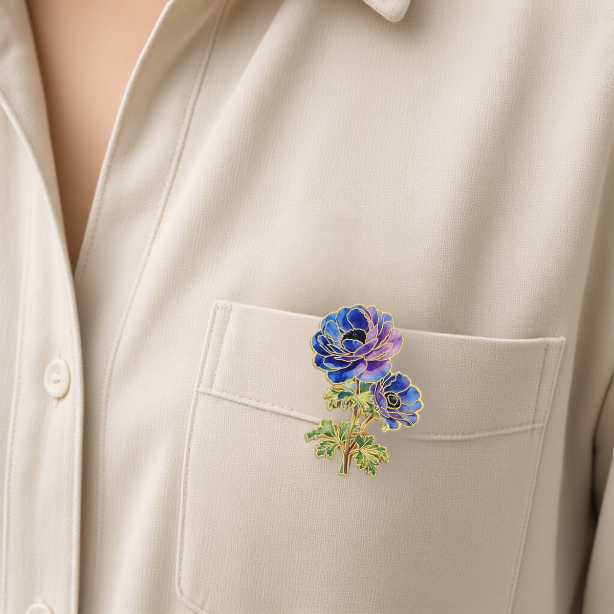 Windflower Pin