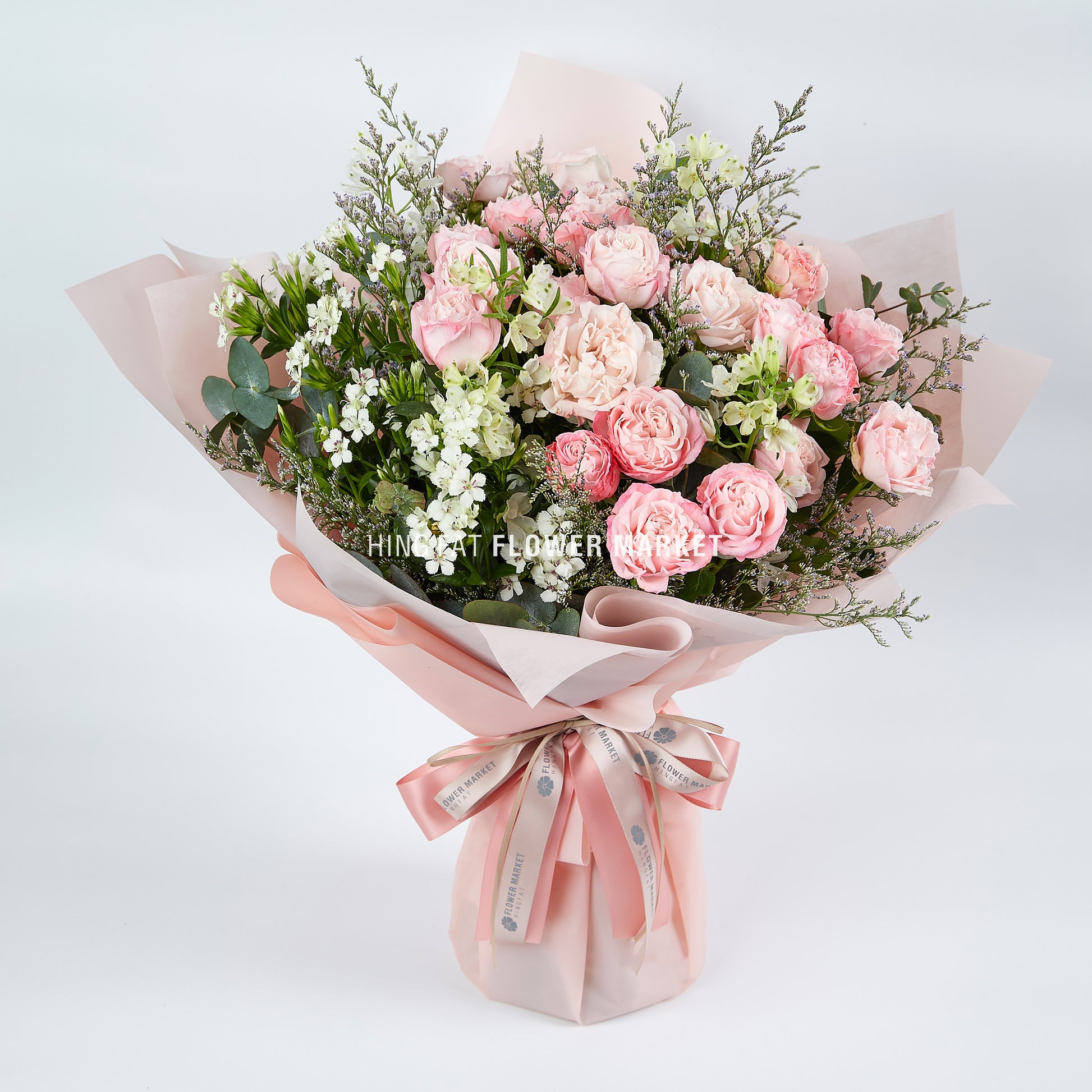 庭園小玫瑰美女櫻花束 Garden spray rose and verbena hybrida bouquet