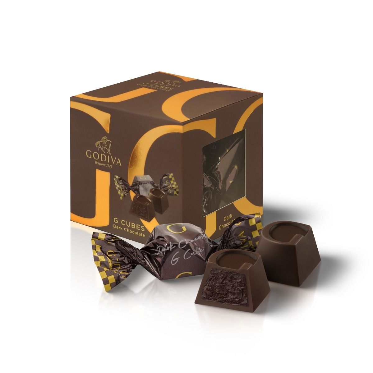Godiva G Cube香草松露黑巧克力5顆裝