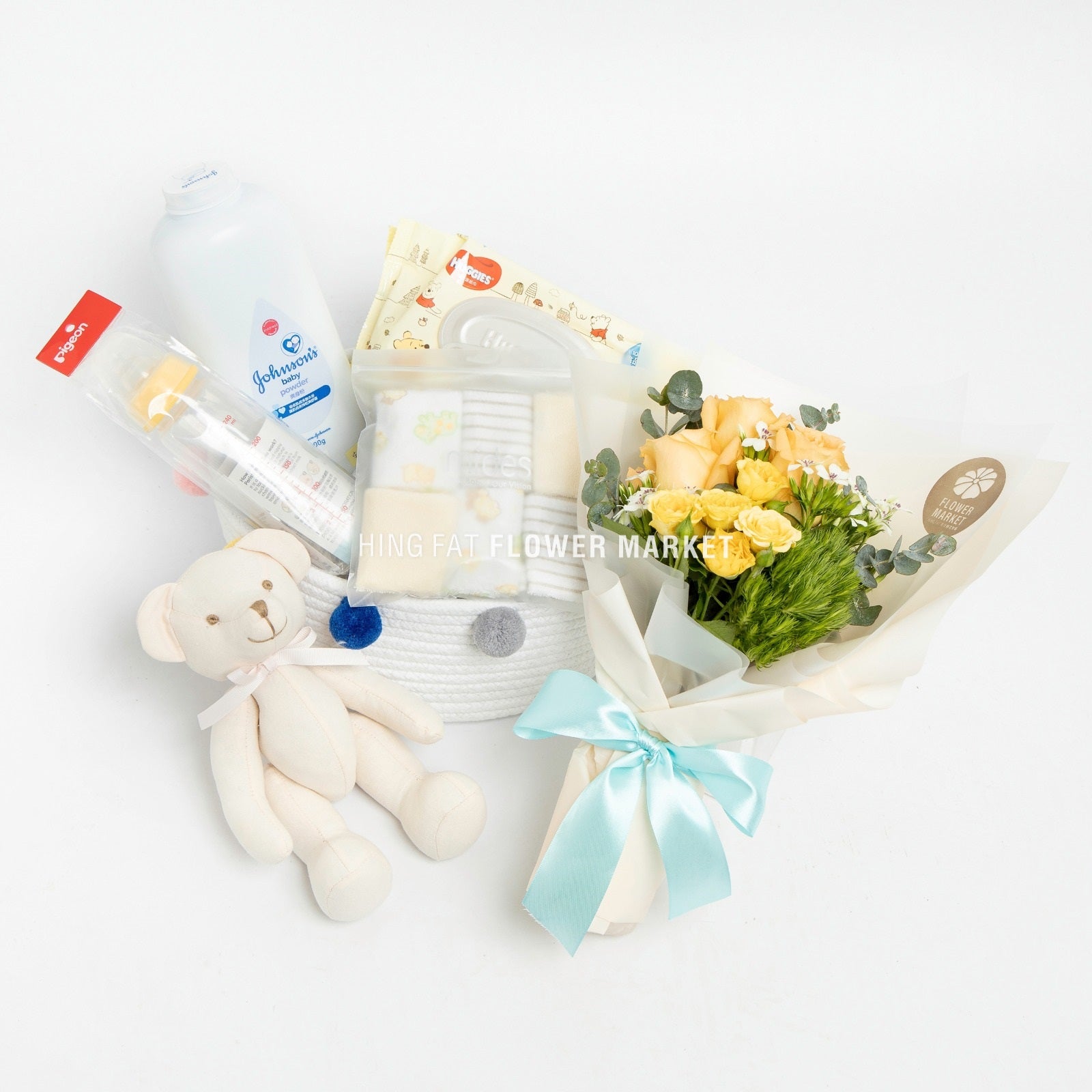 小熊嬰兒花禮 Little bear new born baby gift fresh flower hamper