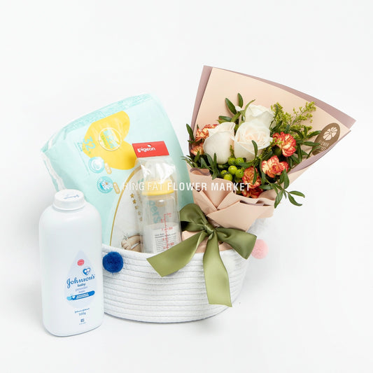 初生嬰兒花禮 Little baby hamper