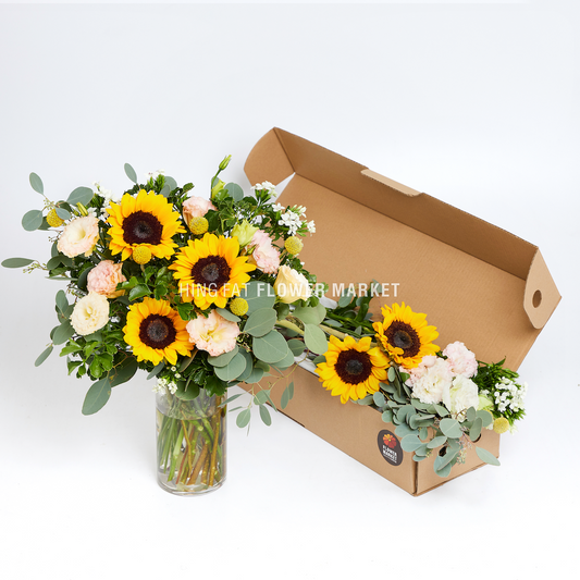 向日葵香檳桔梗DIY花材包套裝 DIY set - sunflower & champagne eustoma