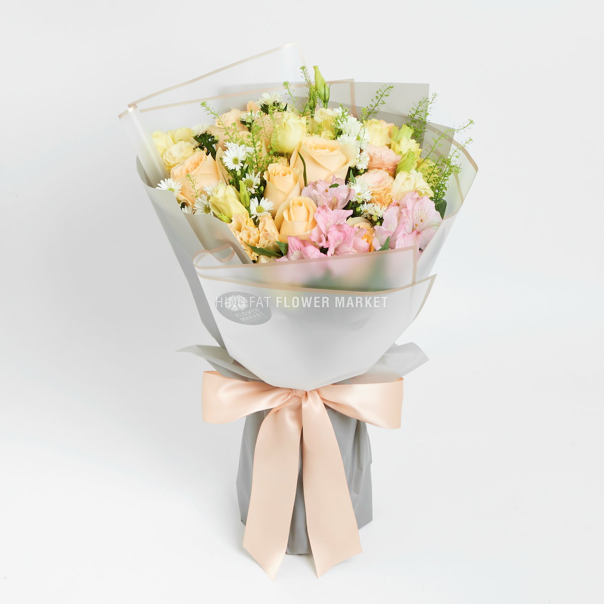 香檳桔梗玫瑰花束 Champagne eustoma and rose bouquet