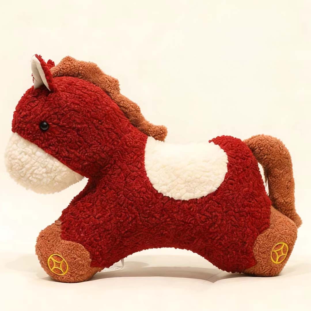 Dark Red Horse Plush Toy