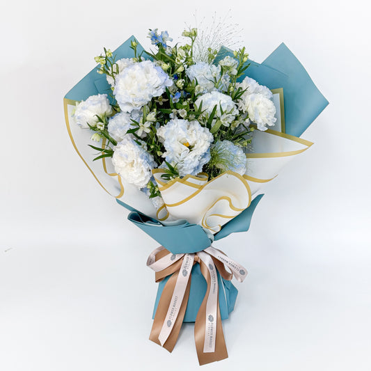 藍白桔梗花束 Blue and white eustoma bouquet