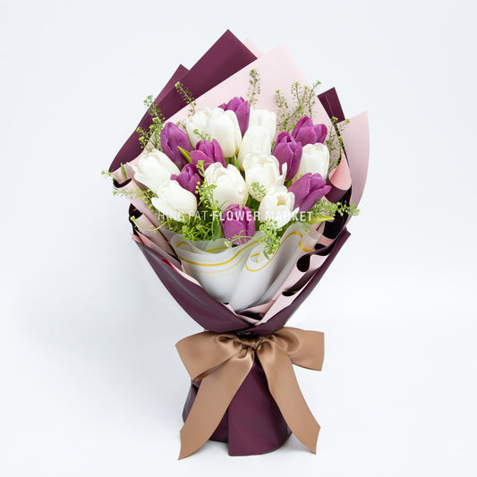 粉鬱金香花束 Pink tulip bouquet