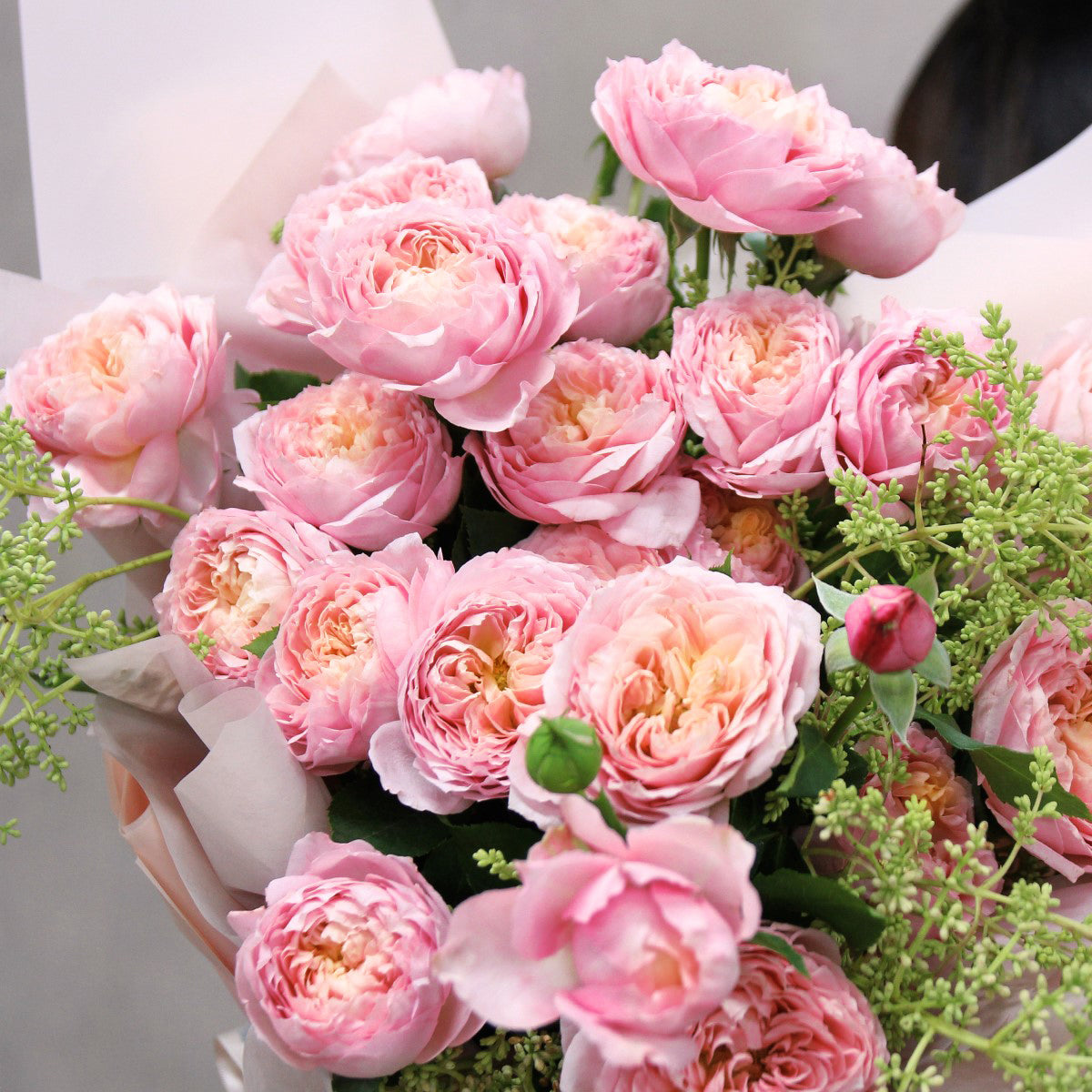 粉紅庭園小玫瑰花束 Pink garden spray rose bouquet