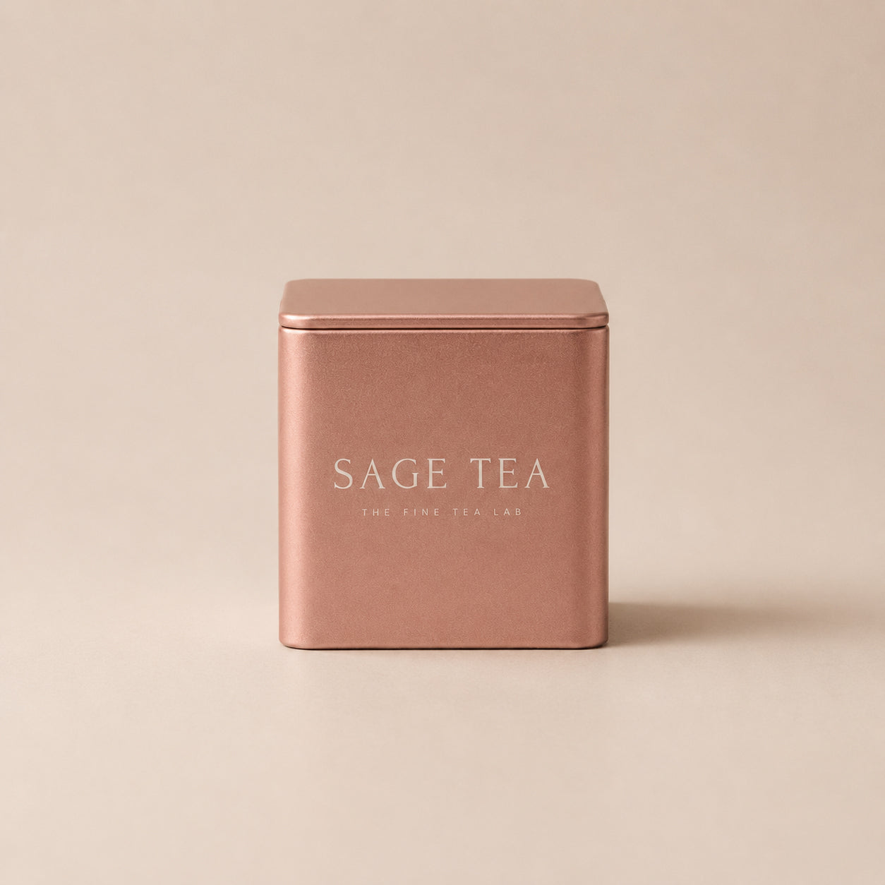 SAGE TEA Brown Sugar Tea Cube Mini Square Tin Gift Set (1 Ginger and 1 Rose Cube)