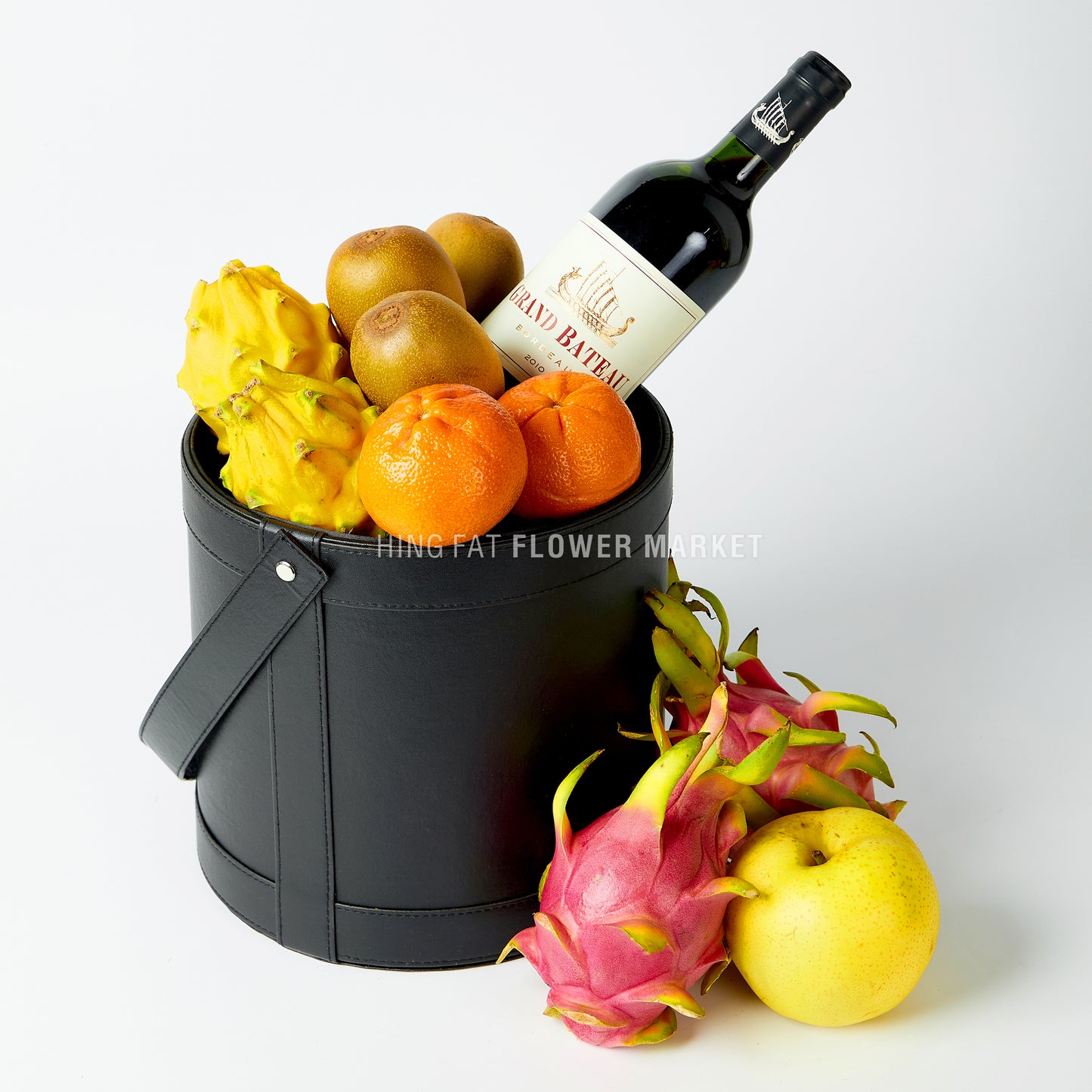 至尊水果紅酒禮籃 Premium fruit hamper with red wine