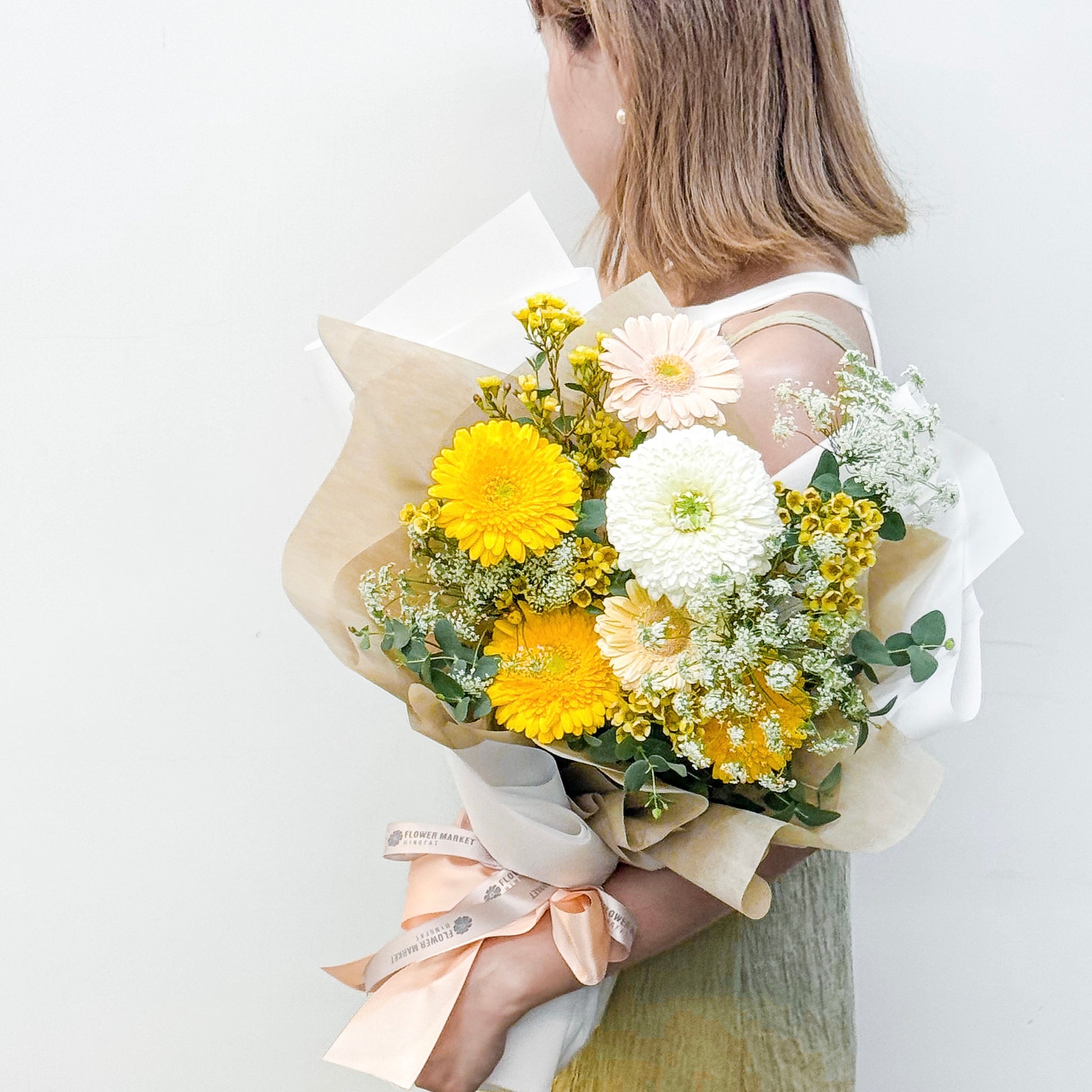 黃太陽菊花束 Yellow gerbera bouquet