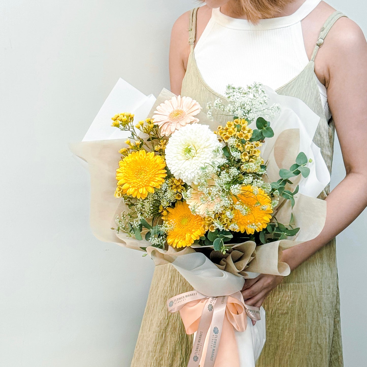 黃太陽菊花束 Yellow gerbera bouquet