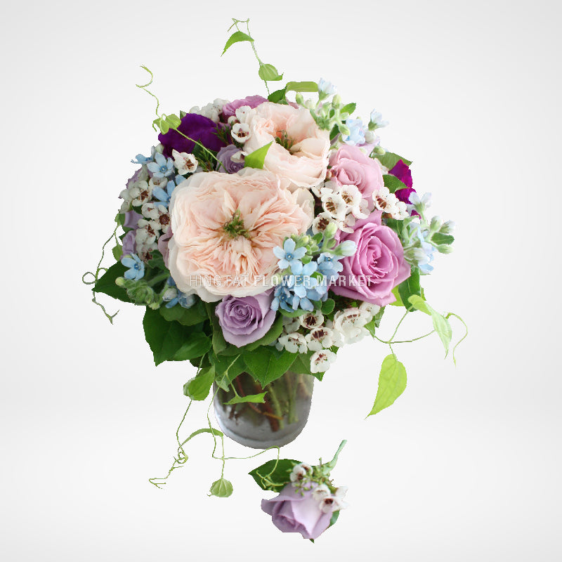 Garden rose bridal bouquet – 興發鮮花市場 Hing Fat Flower Market