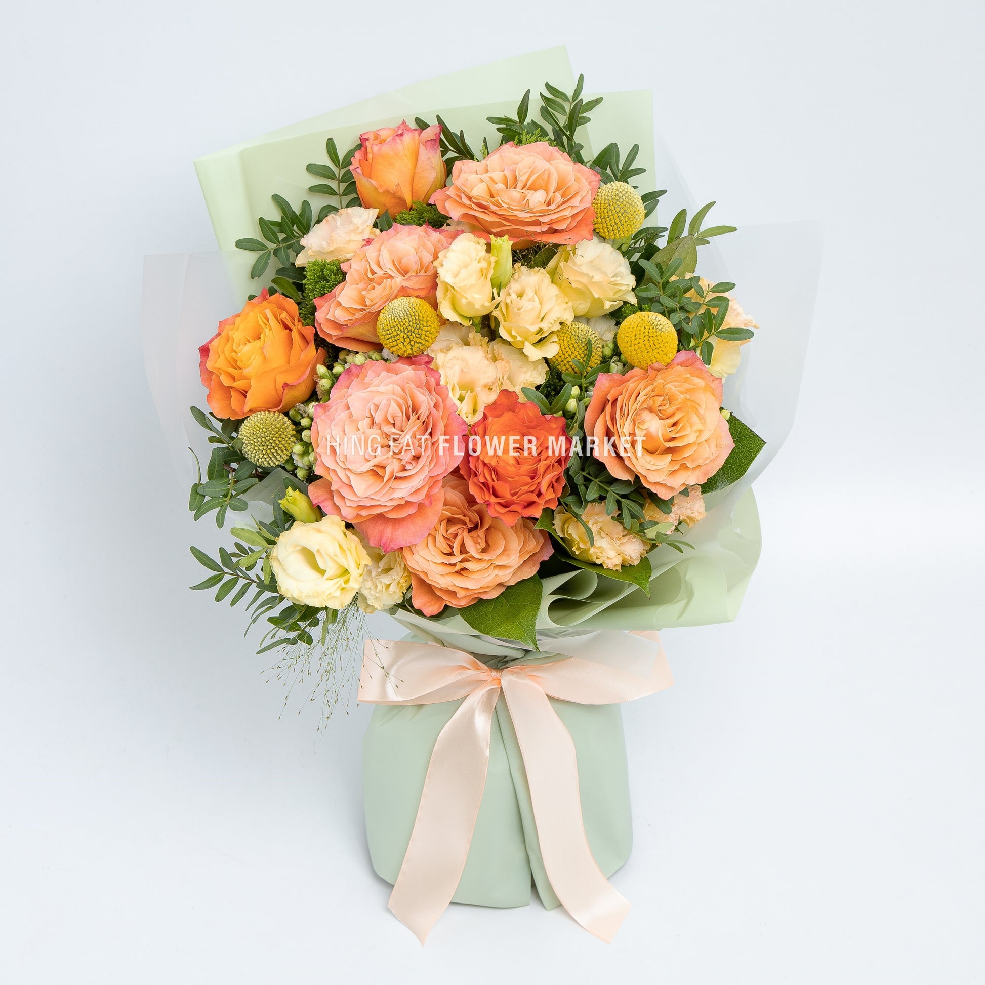 橙玫瑰桔梗花束 Orange rose and eustoma bouquet