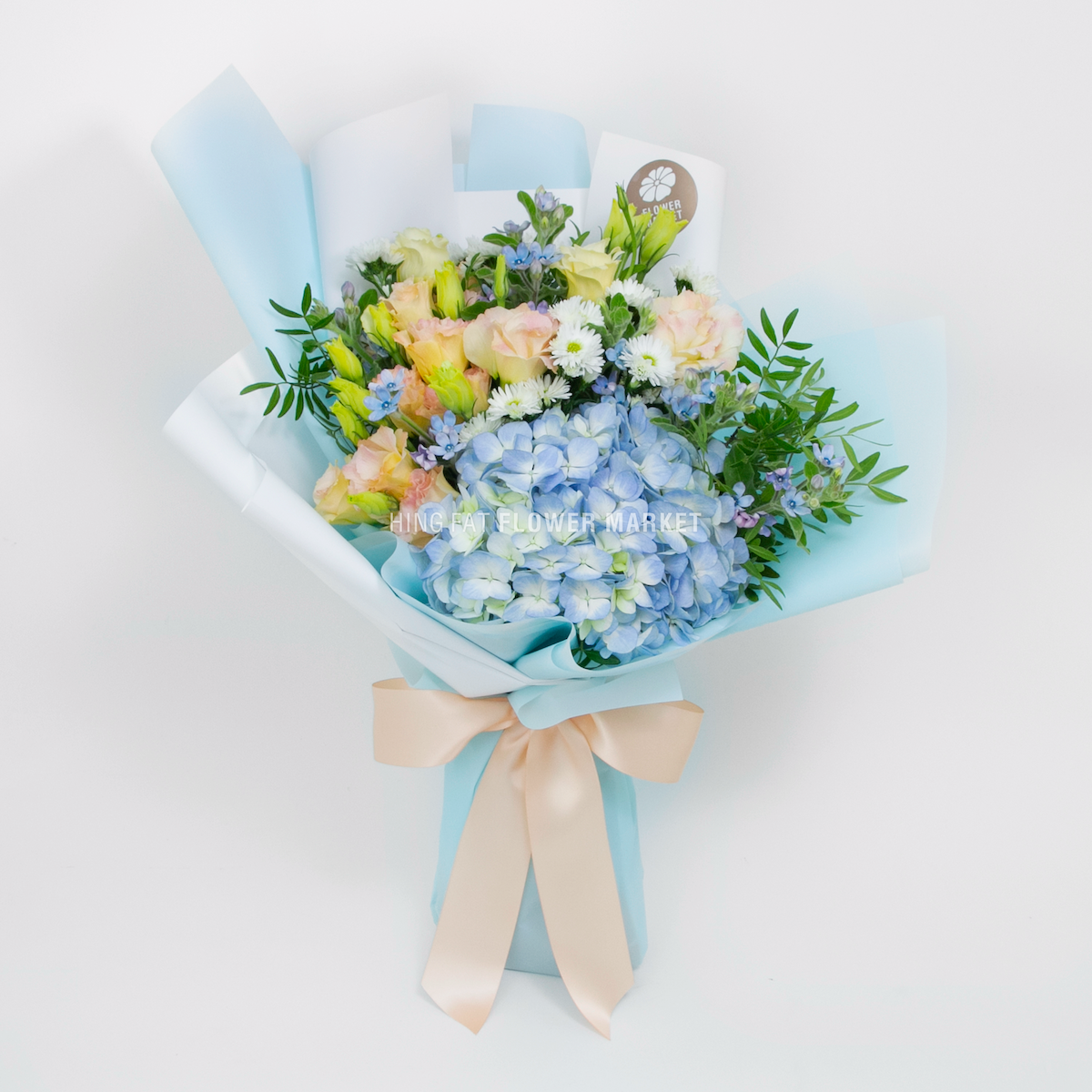 藍繡球藍星花束 Blue hydrangea and tweedia bouquet
