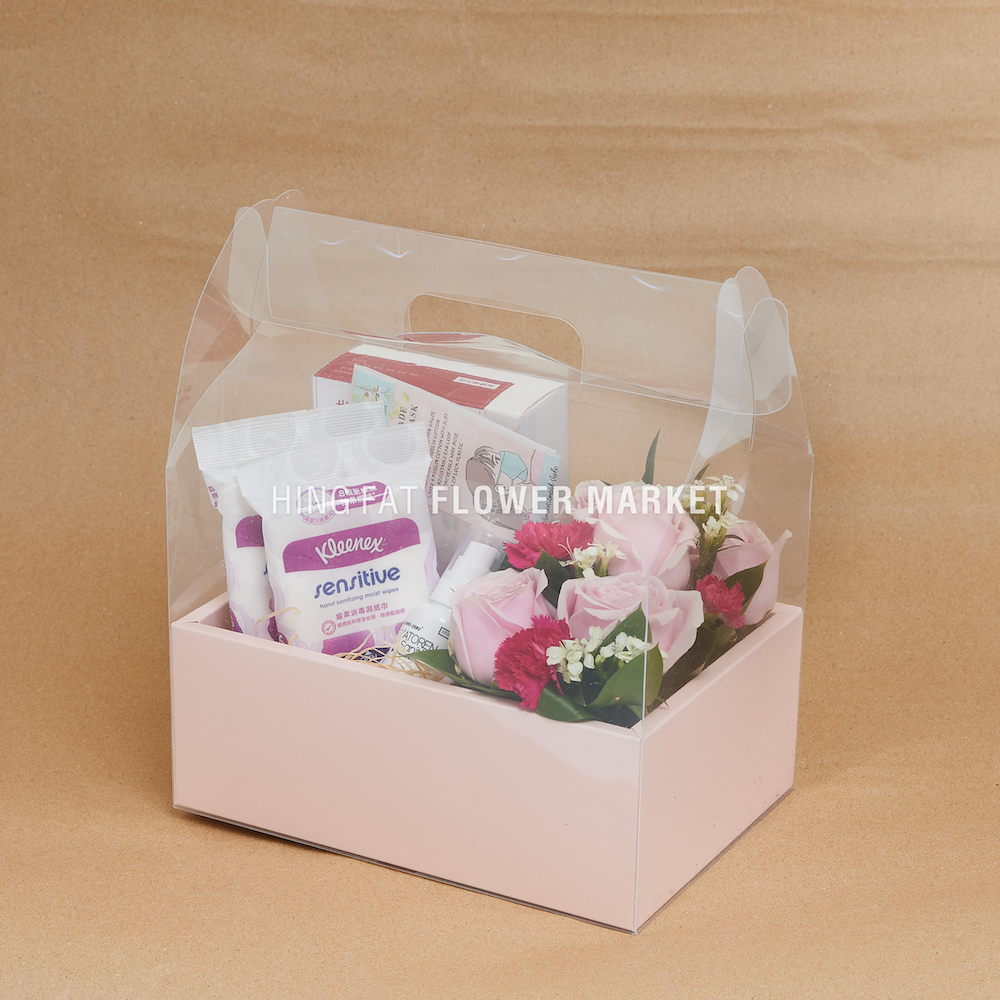 Quarantine flower box - pink rose